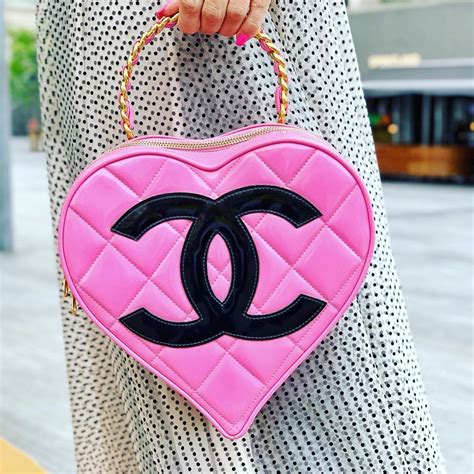 heart shaped chanel bag